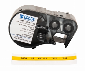 Brady  M4C-125-7641-YL  koszulka termokurczliwa samogasnąca żółta 5,97mm x 2,13m (170849)