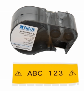 Brady M5C-1500-595-YL-BK etykieta winylowa żółta 38,10mm x 7,62m (170946)