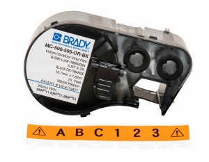 Brady M4C-500-595-OR-BK etykieta winylowa pomarańczowa 12,70mm x 7,62m (170816)