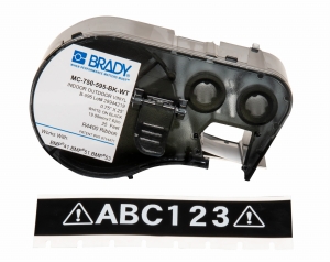 Brady M4C-750-595-BK-WT etykieta winylowa czarna 19,05mm x 7,62m (170823)