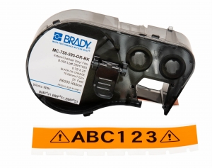 Brady M4C-750-595-OR-BK etykieta winylowa pomarańczowa 19,05mm x 7,62m (170828)