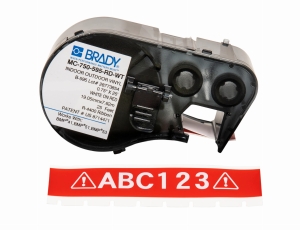 Brady M4C-750-595-RD-WT etykieta winylowa czerwona 19,05mm x 7,62m (170829)