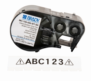 Brady M4C-750-595-WT-BK etykieta winylowa biała 19,05mm x 7,62m (170830)