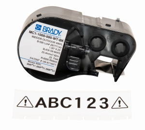 Brady M4C-1000-595-WT-BK etykieta winylowa biała 25,40mm x 7,62m (170833)
