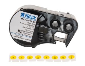 Brady M4-82-499-YL-BK etykieta nylonowa żółta 9,53mm (DIA) (170800)