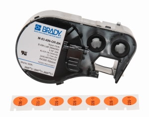 Brady M4-83-499-OR-BK etykieta nylonowa pomarańczowa 12,70mm (DIA) (170804)