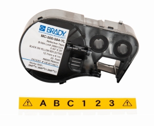 Brady M4C-500-584-YL etykieta winylowa odblaskowa żółta 12,70mm x 6,10m (170810)
