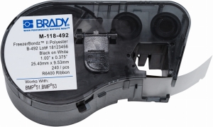 Brady M5-118-492 etykieta poliestrowa FreezerBondz 9,53mm x 25,40mm x 9,53mm (170893)