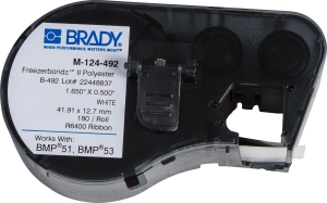 Brady M5-124-492 etykieta poliestrowa FreezerBondz 41,91mm x 12,70mm (170900)