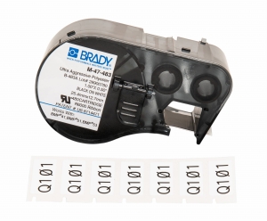 Brady M4-47-483 etykieta poliestrowa z mocnym klejem 25,40mm x 12,70mm (170773)