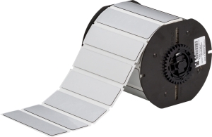 Brady B30EP-174-593-SL etykiety wypukłe poliestrowe srebrne 101,60mm x 25,40mm (118037)