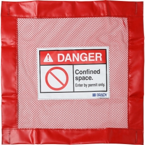 Osłona pionowa 609.60 x 609.60 mm "Permit required. No  unauthorized entry." Brady (151096)