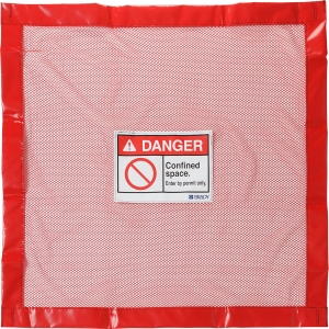 Osłona pionowa 1016 x 1016 mm "Confined space.  Enter by permit only" Brady (151097)