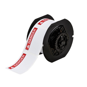 Brady B30-241-595-ANSIDA Nagłówki na znaki z zadrukiem, docięte, puste czerwony na białym 57,00 mm x 75,00 m (142183)