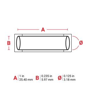 Brady M6-250-1-342-OR Poliolefina termokurczliwa pomarańczowa 25,40 x 11,28 mm (173640)