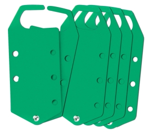 Brady blokada klamrowa z miejscem do opisania zielona (225198)