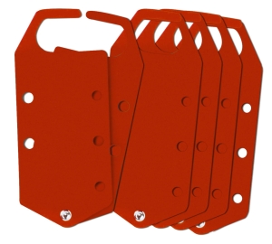 Brady blokada klamrowa z miejscem do opisania czerwona (265399)