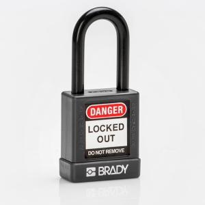 Brady kłódka aluminiowa z powłoką nylonową - szekla stalowa 38 mm różne klucze zestaw 6 szt. (834469)