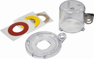 Brady blokada przycisku 22mm - bezbarwna ze standardową osłoną  (139795)