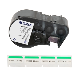 Brady M5-131-494-GN etykieta poliestrowa biało zielona 25,40mm x 12,70 mm (170903)
