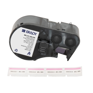 Brady M5-131-494-PK etykieta poliestrowa biało różowa 25,40mm x 12,70 mm (170905)