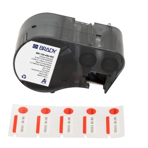 Brady M5-120-494-RD etykieta poliestrowa biało czerwona 25,40mm x 12,70 mm x 9,53mm (DIA) (170918)
