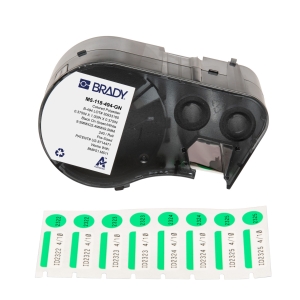 Brady M5-118-494-GN etykieta poliestrowa biało zielona 25,40mm x 9,53mm x 9,53mm (DIA) (170921)