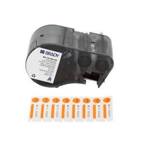 Brady M5-118-494-OR etykieta poliestrowa biało pomarańczowa 25,40mm x 9,53mm x 9,53mm (DIA) (170922)