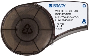 Brady M21-750-430-WT-CL etykieta poliestrowa przezroczysta (139749)   